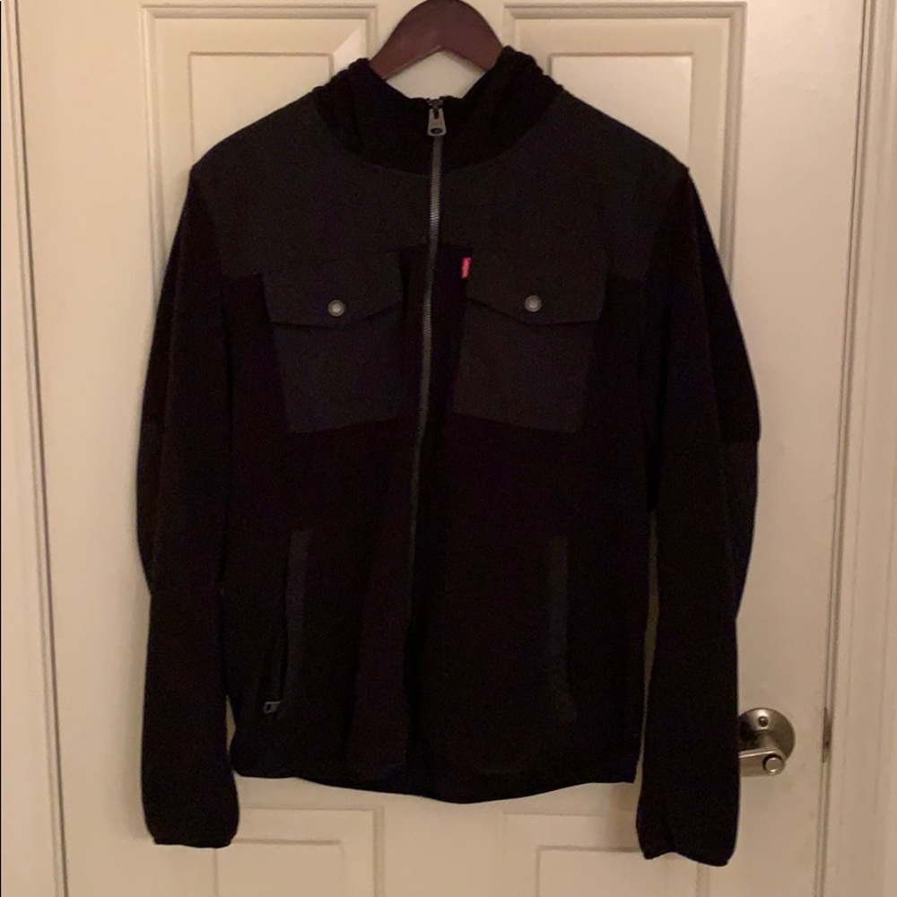 Levi’s mix media fleece hooded jacket